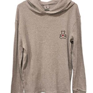 Sunrise Kingdom Heart Bear Embroidered L/S Thermal Pullover Hoodie